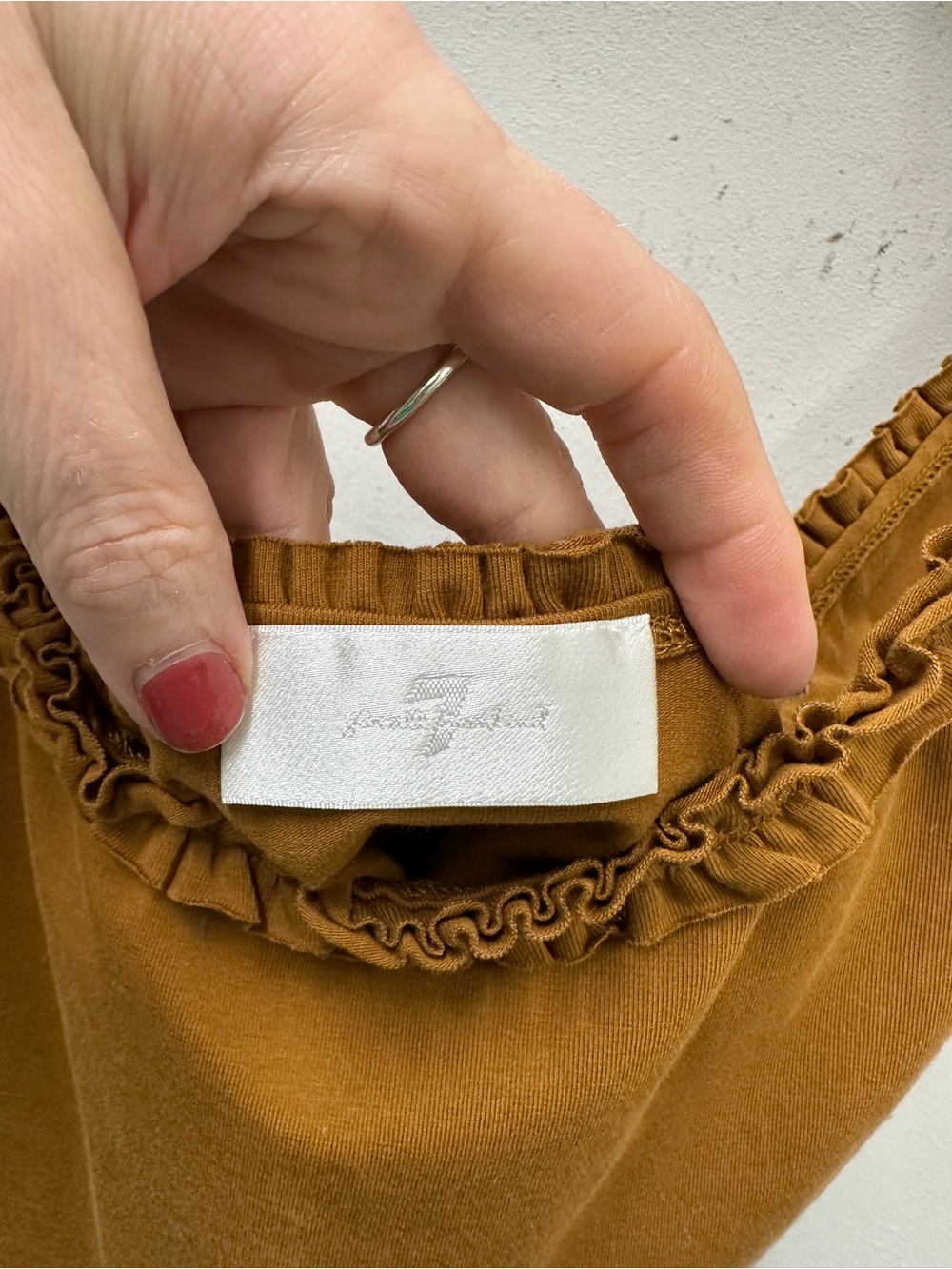 7 For All Mankind Ruffle Trim Tank - Picture 7 of 8